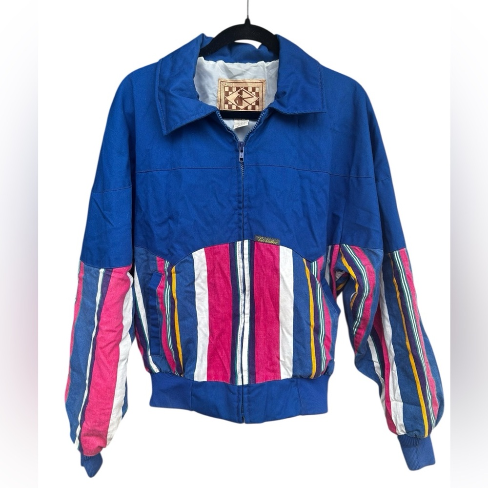 Vintage 90s Rode‎ Walker Jacket Western Tribal Coat Bright Brushpopper